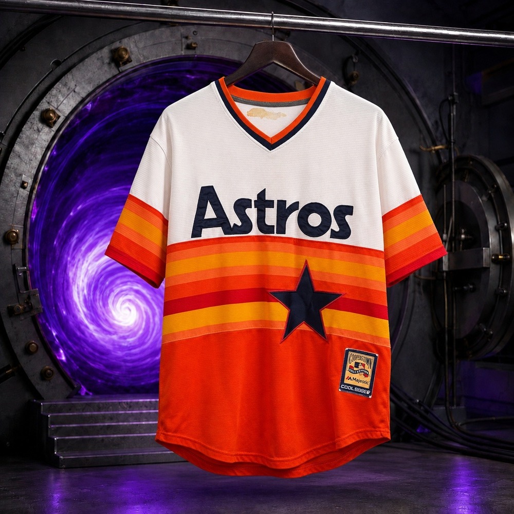 Majestic Houston Astros Gurriel 10 Tequila Sunrise Rainbow Jersey Mens XL